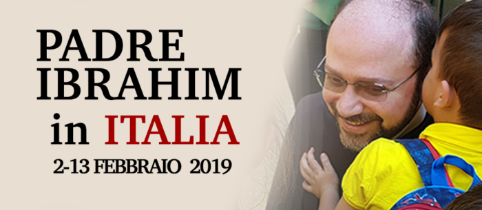 Padre Ibrahim torna in Italia a portare la sua testimonianza